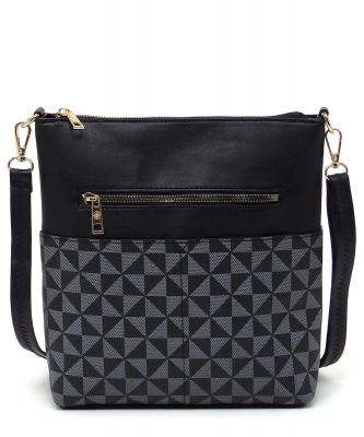 PM Monogram Pocket Crossbody Bag PM760 BLACK/BLACK